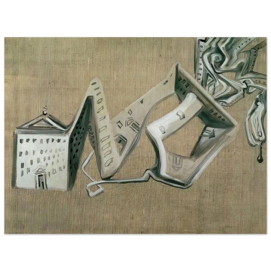 Salvador Dali - ARCHITECTURAL CONTORTION OF EL ESCORIAL  75x100 cm / 30x40inches Fine Art Poster