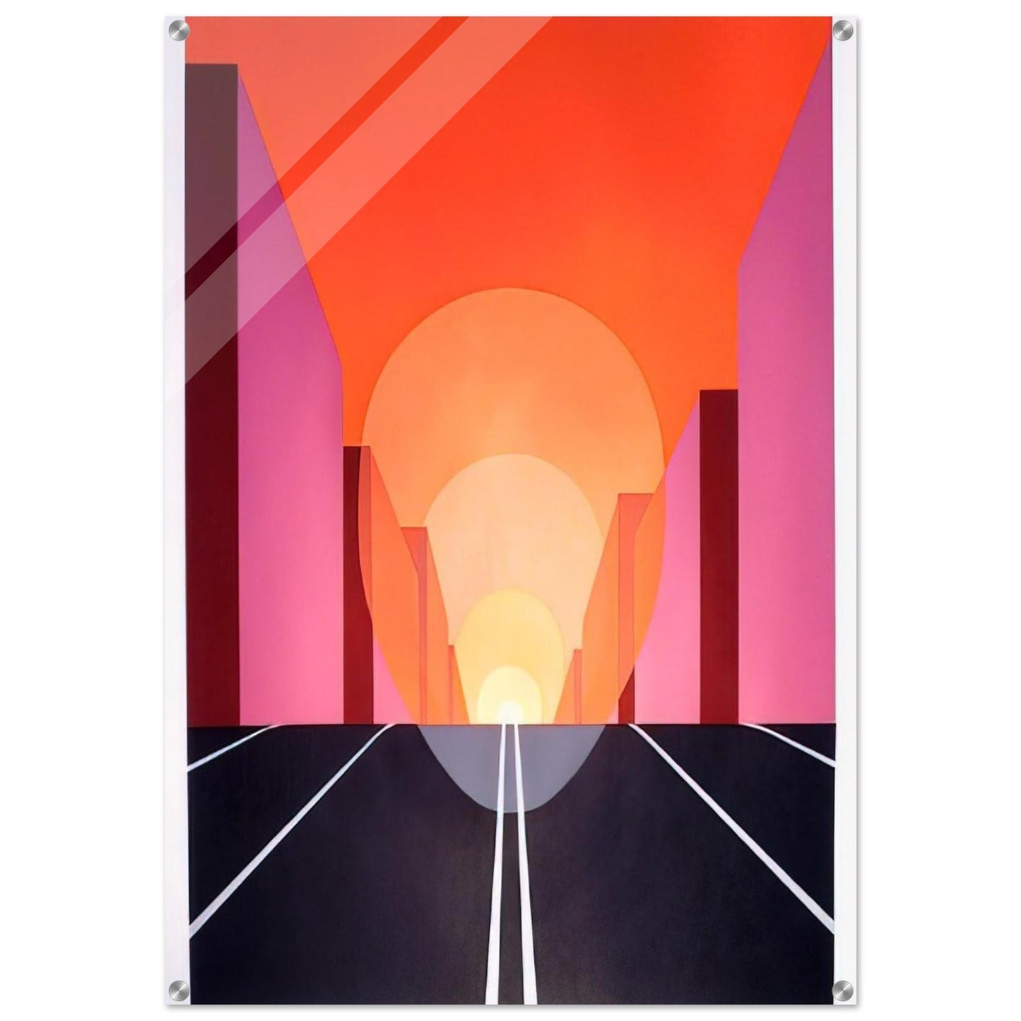 Highway - 1979 - Clarence Holbrook Carter Acrylic Print - 70x100 cm / 28x40″ inches | Clarence Holbrook Carter Wall Art | Clarence Holbrook Carter Prints