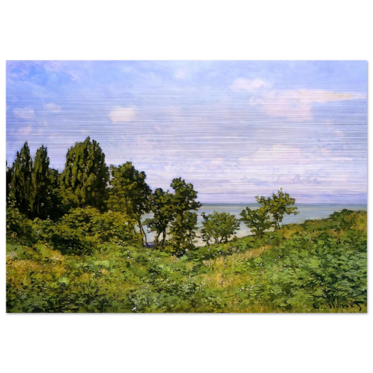 By the Sea - claude monet Brushed Aluminum Print - 70x100 cm / 28x40 inches | claude monet Aluminum Print | claude monet Prints