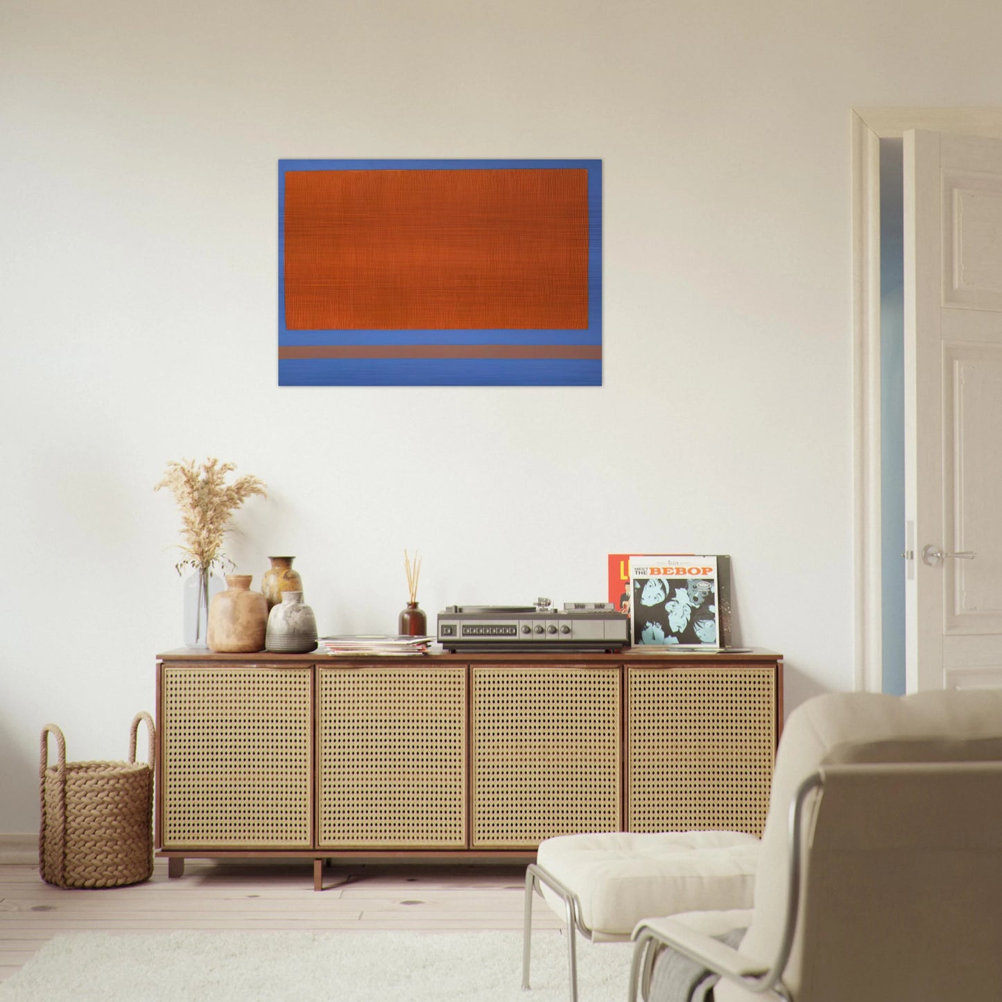 Classic Yellow Sun-Box - 1968 - Theodoros Stamos Brushed Aluminum Print - 70x100 cm / 28x40 inches | Theodoros Stamos Aluminum Print | Theodoros Stamos Prints