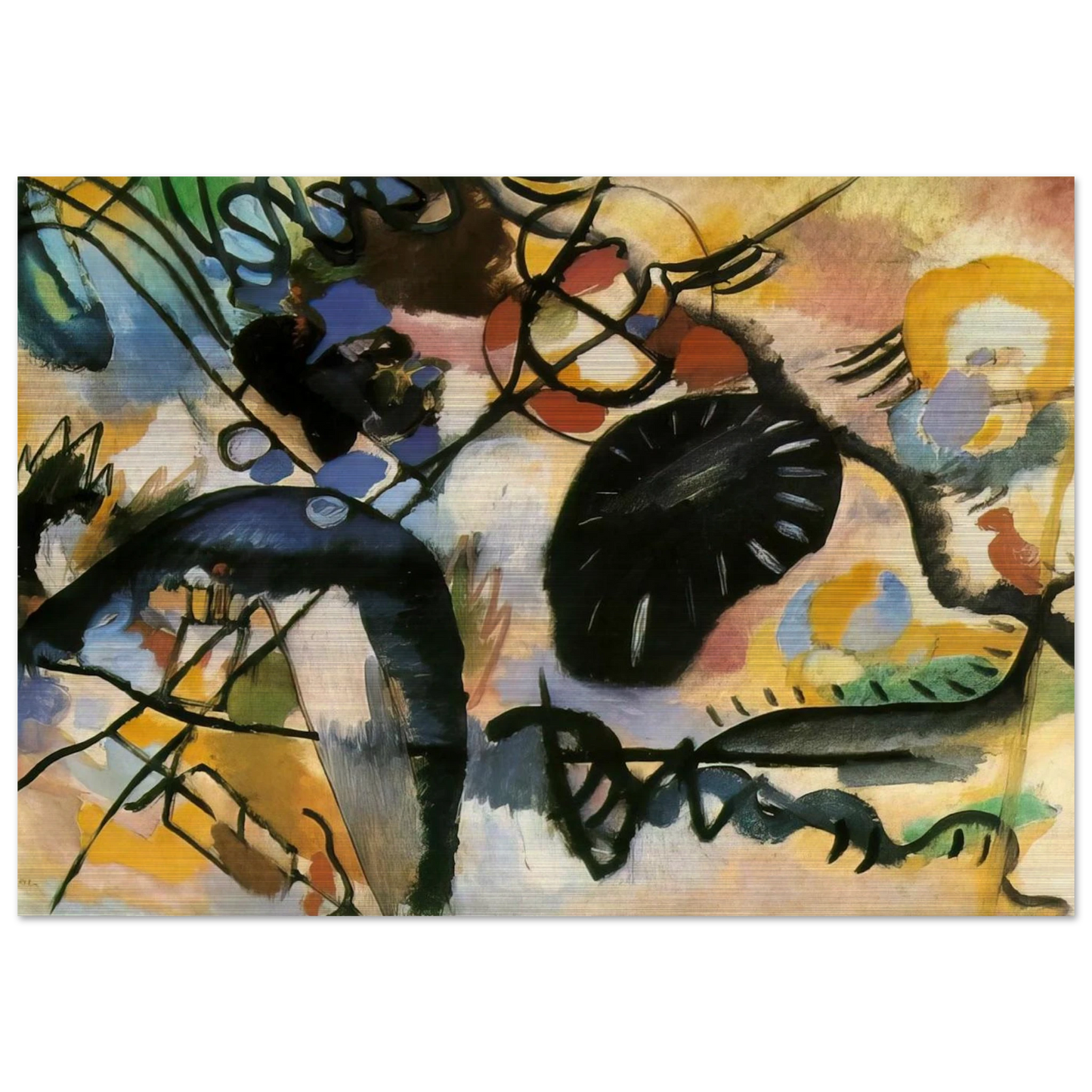BLACK SPOT 1912 - Wassily Kandinsky Brushed Aluminum Print - 70x100 cm / 28x40 inches | Wassily Kandinsky Aluminum Print | Wassily Kandinsky Prints