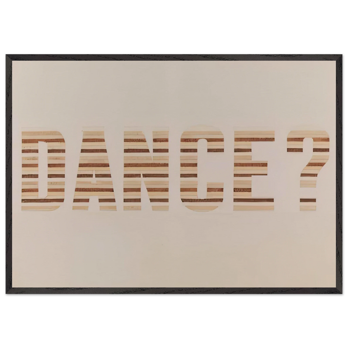 DANCE 1973 0 - Edward Ruscha 70x100 cm / 28x40 inches Framed Art Print – Black Wooden Frame