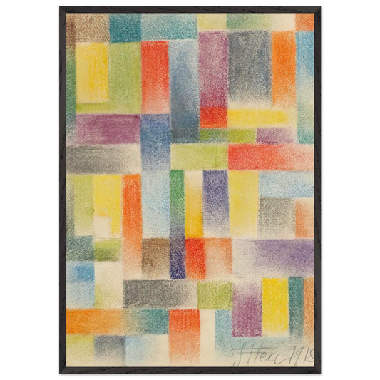 Untitled - 1918 - Johannes Itten 70x100 cm / 28x40 inches Framed Art Print – Black Wooden Frame