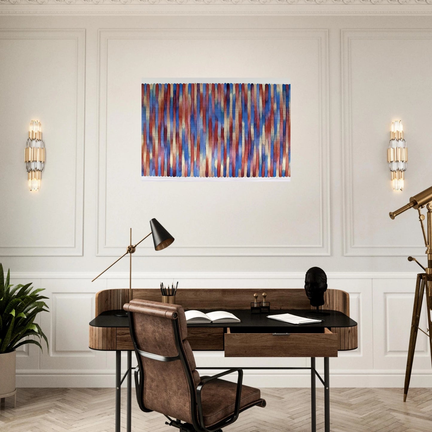 Banjo - 1981 - Gene Davis Brushed Aluminum Print - 70x100 cm / 28x40 inches | Gene Davis Aluminum Print | Gene Davis Prints
