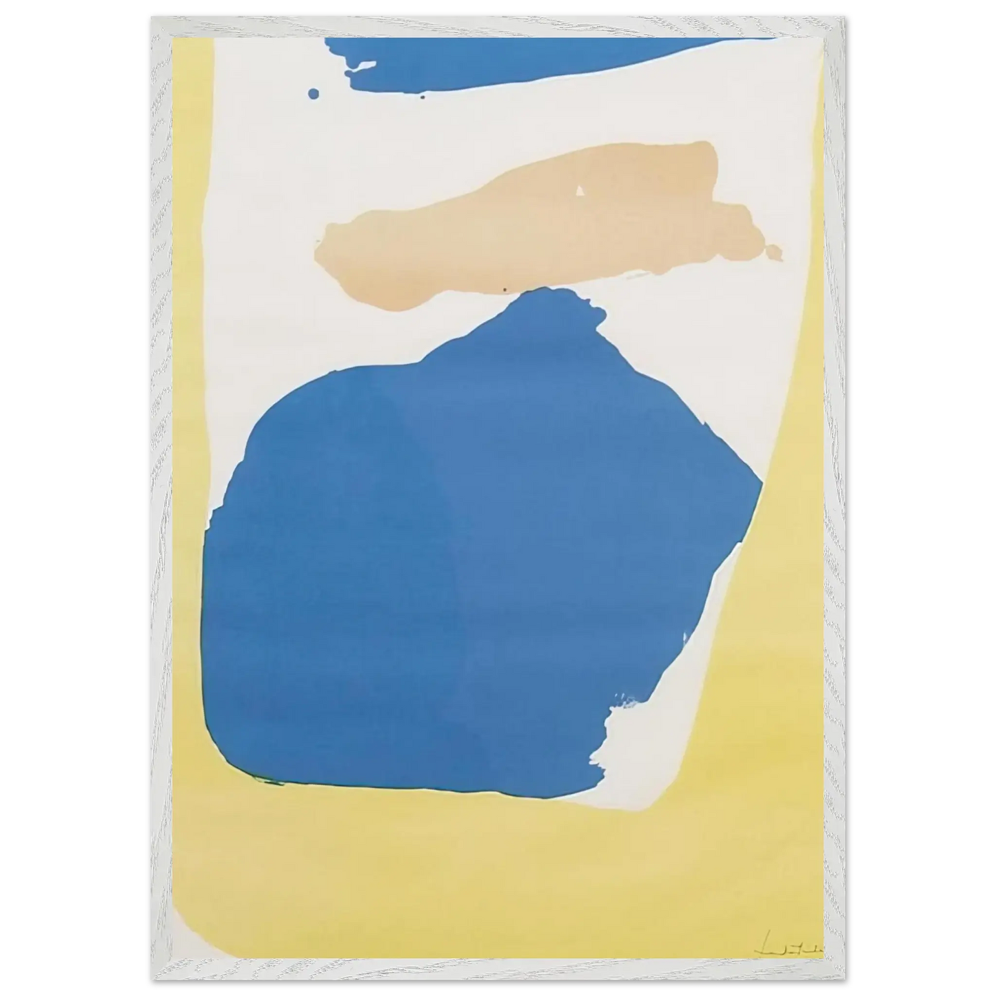 Helen Frankenthaler - Frankenthaler Preview - 1965 Wall art - 30x45 cm / 12x18 Inches - Premium Wooden Framed Poster With Fine Art Paper - White frame