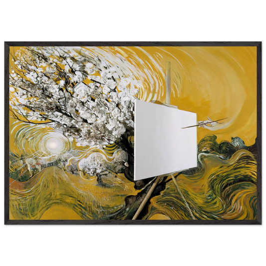 The Blossom Tree - 1982 - Brett Whiteley 70x100 cm / 28x40 inches Framed Art Print – Black Wooden Frame