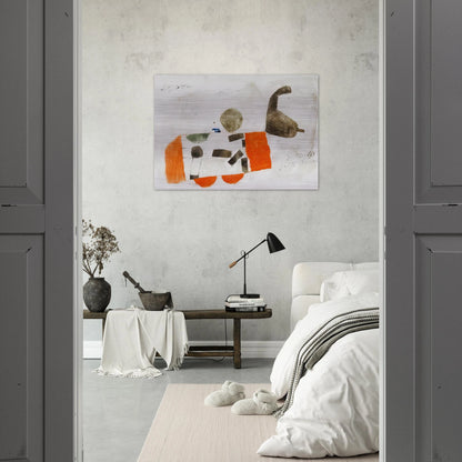 Komposition 3. März 60 - 1960 - Julius Bissier Brushed Aluminum Print - 70x100 cm / 28x40 inches | Julius Bissier Aluminum Print | Julius Bissier Prints