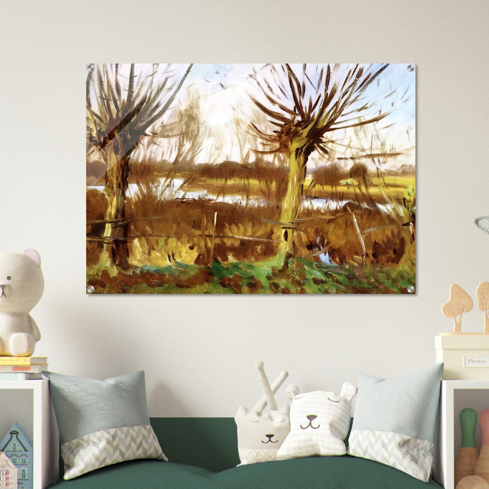 Landscape with trees, Calcot-on-the-Thames - John Singer Sargent Acrylic Print - 70x100 cm / 28x40″ inches