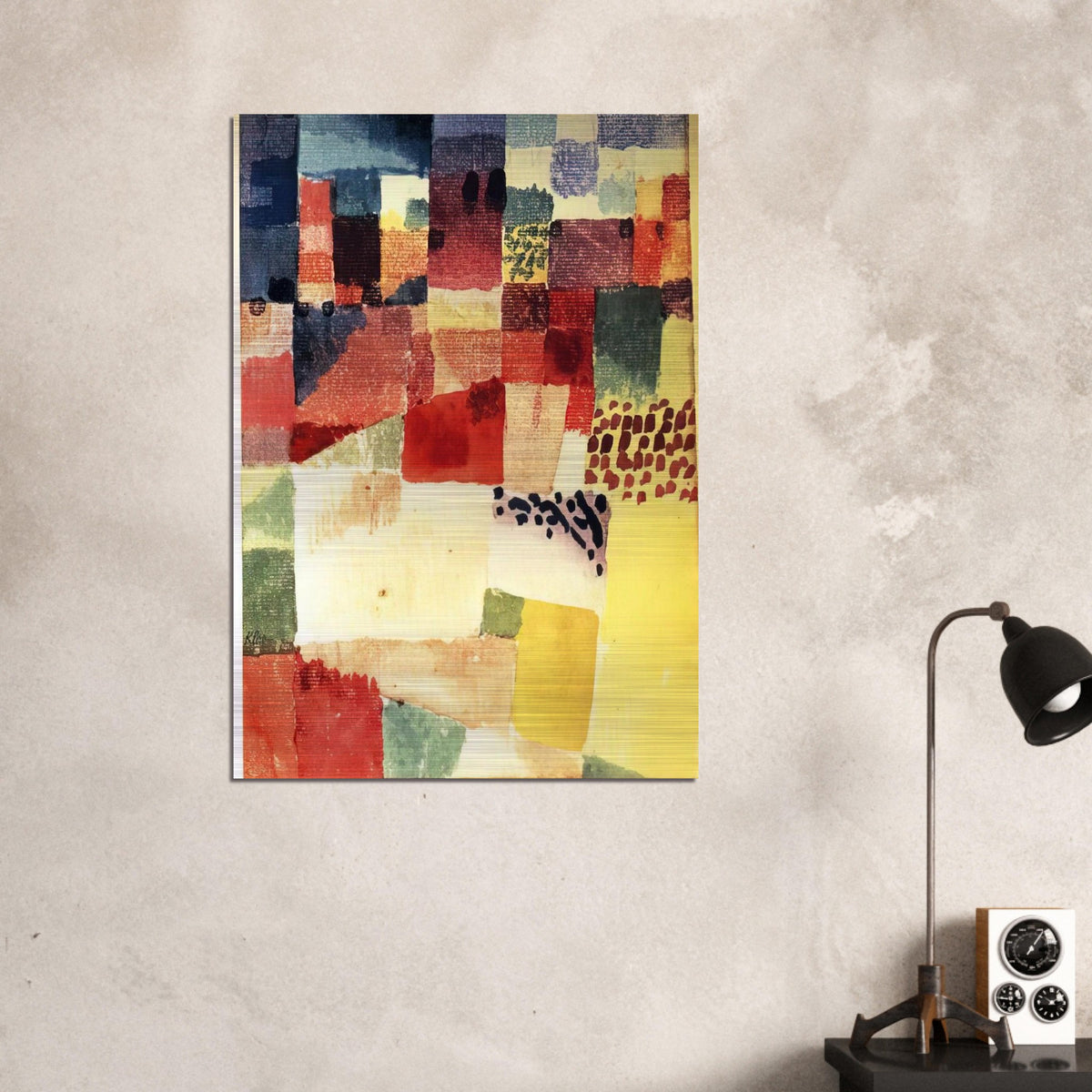HAMMAMET - Paul Klee Brushed Aluminum Print - 70x100 cm / 28x40 inches | Paul Klee Aluminum Print | Paul Klee Prints