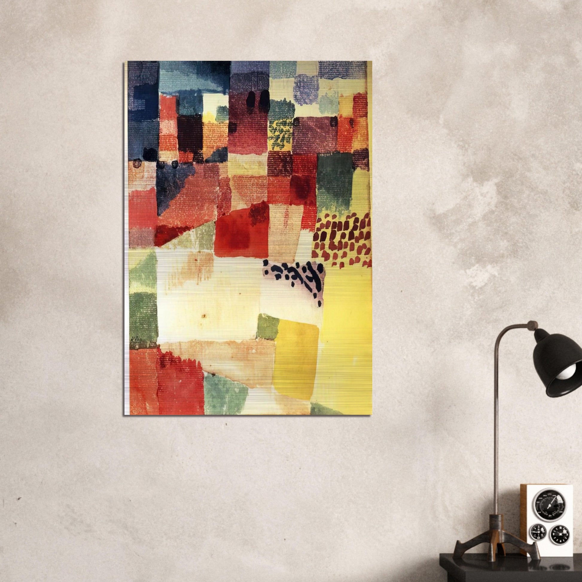HAMMAMET - Paul Klee Brushed Aluminum Print - 70x100 cm / 28x40 inches | Paul Klee Aluminum Print | Paul Klee Prints
