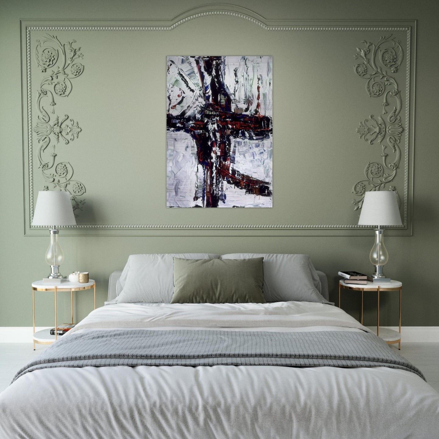 Chemin d hiver - Jean-Paul Riopelle Brushed Aluminum Print - 70x100 cm / 28x40 inches | Jean-Paul Riopelle Aluminum Print | Jean-Paul Riopelle Prints