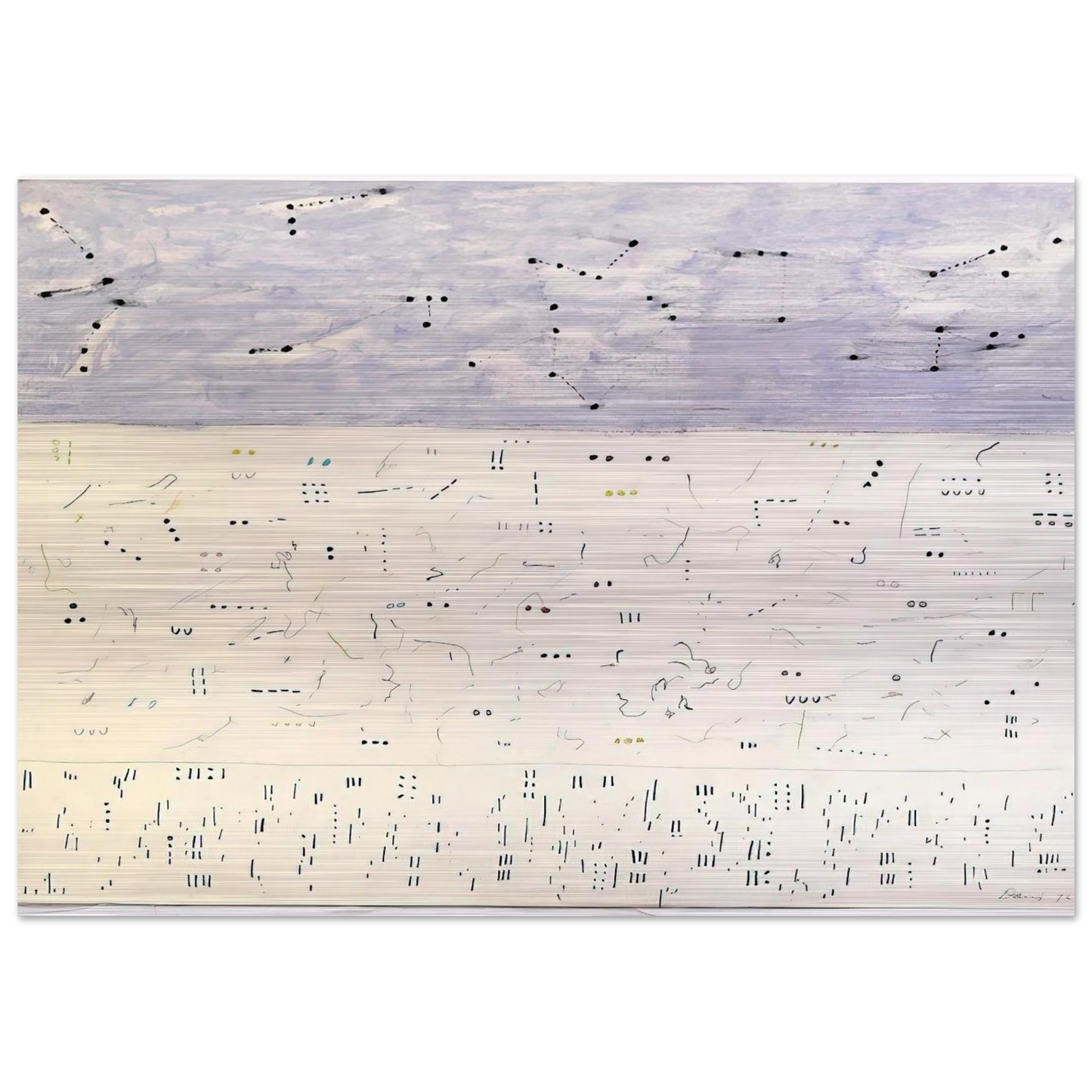 Deep Six - 1979 - Gene Davis Brushed Aluminum Print - 70x100 cm / 28x40 inches | Gene Davis Aluminum Print | Gene Davis Prints
