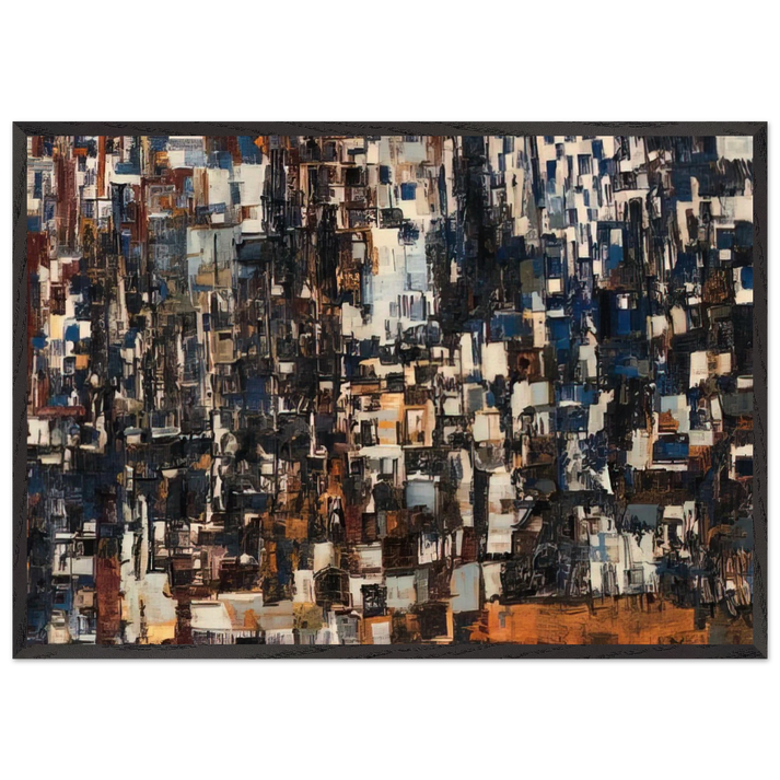 Danse - Tachisme - Maria Helena Vieira da Silva 70x100 cm / 28x40 inches Framed Art Print – Black Wooden Frame
