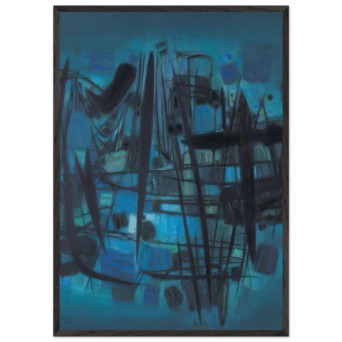 MILLE VIES SE CACHENT DANS LE BOIS - Chu teh Chun 70x100 cm / 28x40 inches Framed Art Print – Black Wooden Frame