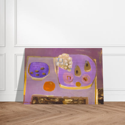Mauve Still Life - 1968 - Mary Fedden Brushed Aluminum Print - 70x100 cm / 28x40 inches | Mary Fedden Aluminum Print | Mary Fedden Prints