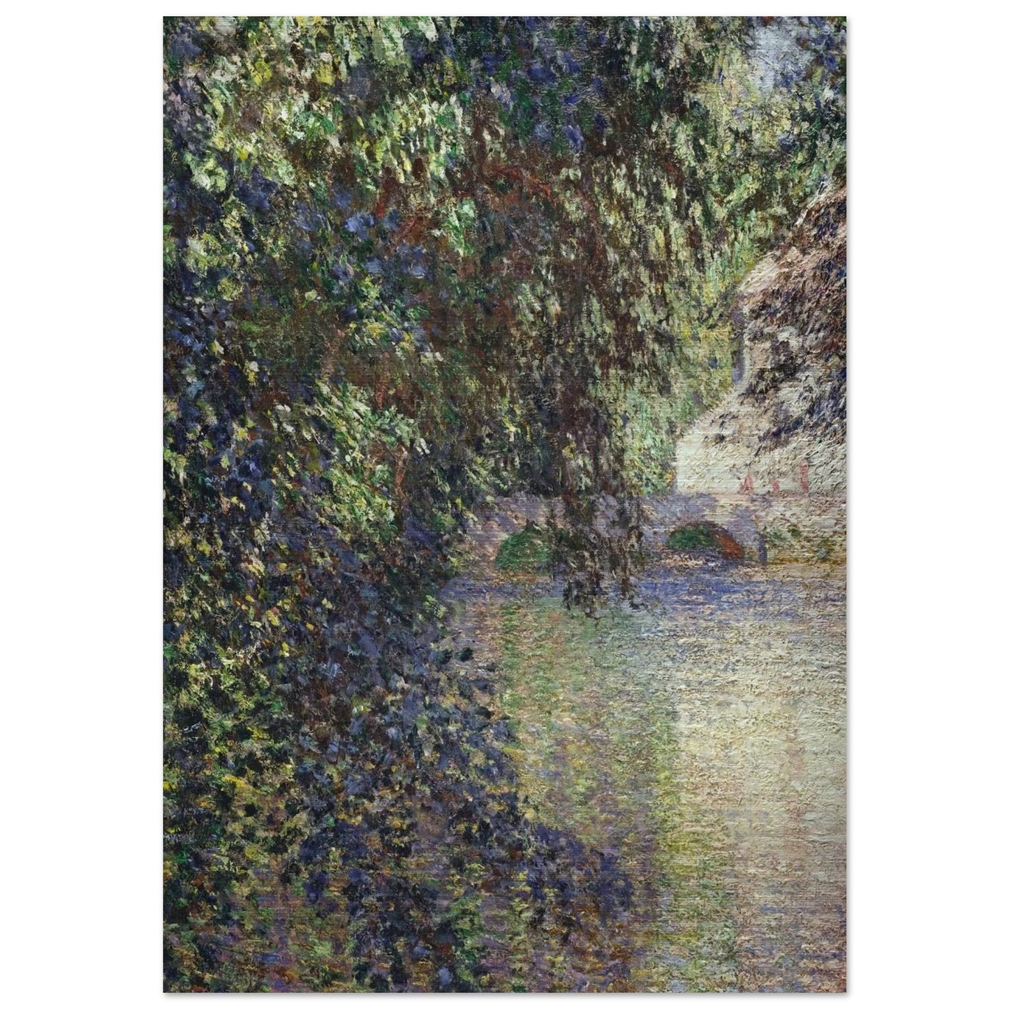 Watermill at Limetz - claude monet Brushed Aluminum Print - 70x100 cm / 28x40 inches | claude monet Aluminum Print | claude monet Prints