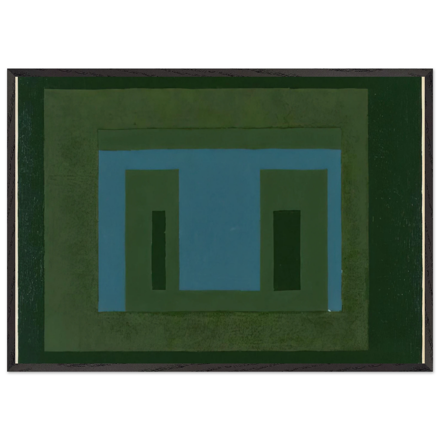 VARIANT ADOBE 1962 - Josef Albers 70x100 cm / 28x40 inches Framed Art Print – Black Wooden Frame