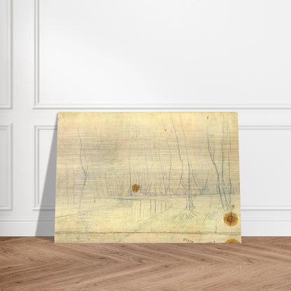 Park View - Vincent van Gogh Brushed Aluminum Print - 70x100 cm / 28x40 inches | Vincent van Gogh Aluminum Print | Vincent van Gogh Prints