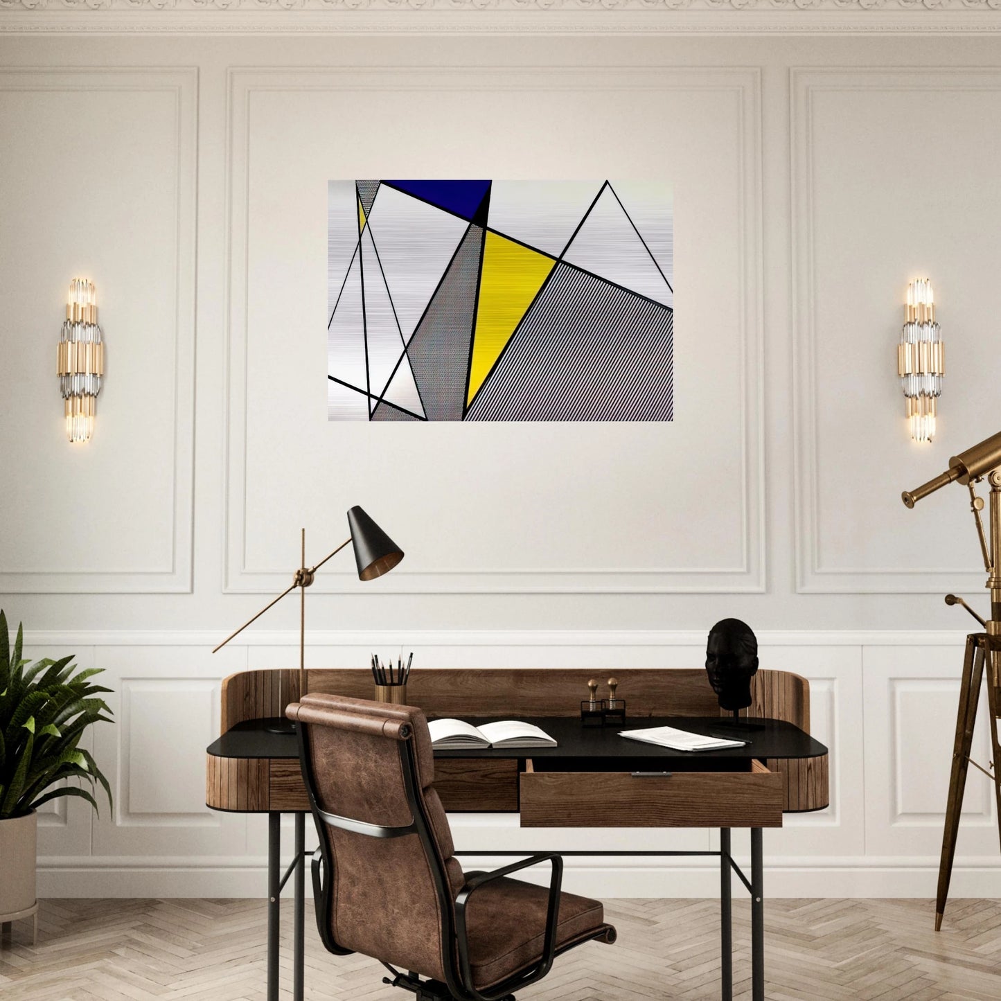 PERFECT PAINTING 1 1985 - Roy Lichtenstein Brushed Aluminum Print - 70x100 cm / 28x40 inches | Roy Lichtenstein Aluminum Print | Roy Lichtenstein Prints
