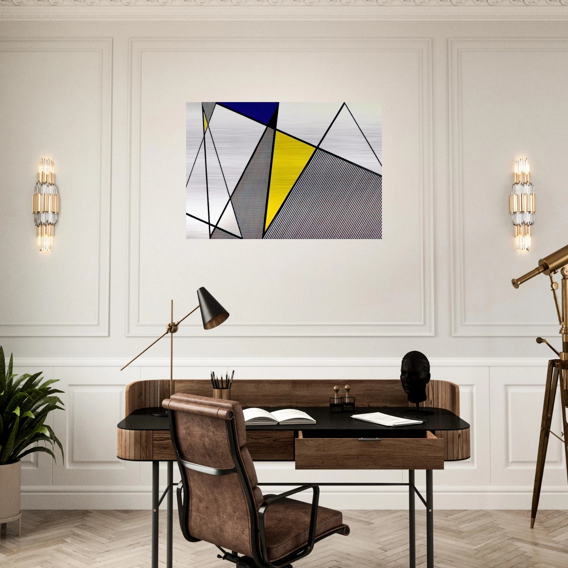 PERFECT PAINTING 1 1985 - Roy Lichtenstein Brushed Aluminum Print - 70x100 cm / 28x40 inches | Roy Lichtenstein Aluminum Print | Roy Lichtenstein Prints