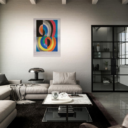 ABSTRACT COMPOSITION WITH SEMICIRCLES - Sonia Delaunay Brushed Aluminum Print - 70x100 cm / 28x40 inches | Sonia Delaunay Aluminum Print | Sonia Delaunay Prints