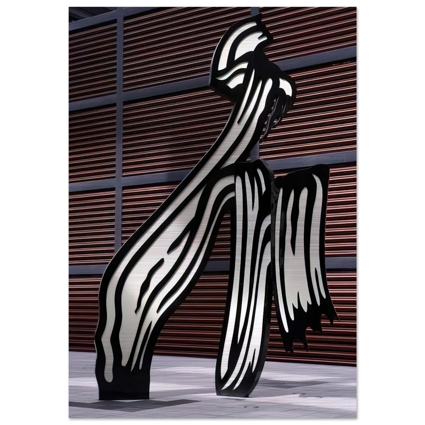 BRUSHSTROKE 1996 - Roy Lichtenstein Brushed Aluminum Print - 70x100 cm / 28x40 inches | Roy Lichtenstein Aluminum Print | Roy Lichtenstein Prints