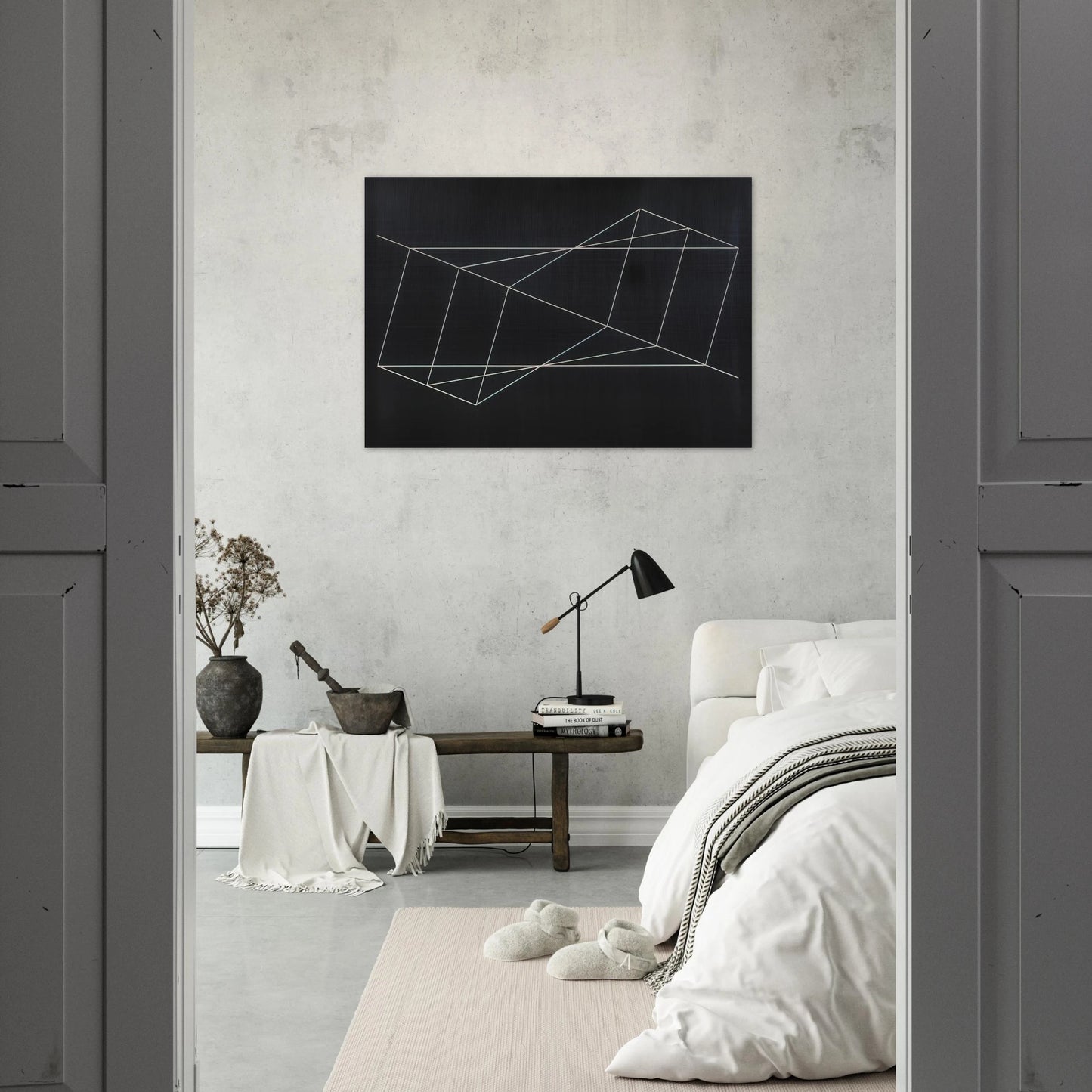 TWISTED BUT STRAIGHT 1948 - Josef Albers Brushed Aluminum Print - 70x100 cm / 28x40 inches | Josef Albers Aluminum Print | Josef Albers Prints