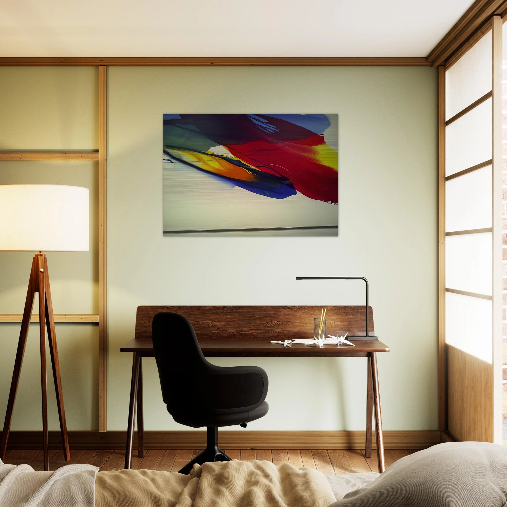 Phenomena Point Swing and Flank - Paul Jenkins Brushed Aluminum Print - 70x100 cm / 28x40 inches | Paul Jenkins Aluminum Print | Paul Jenkins Prints