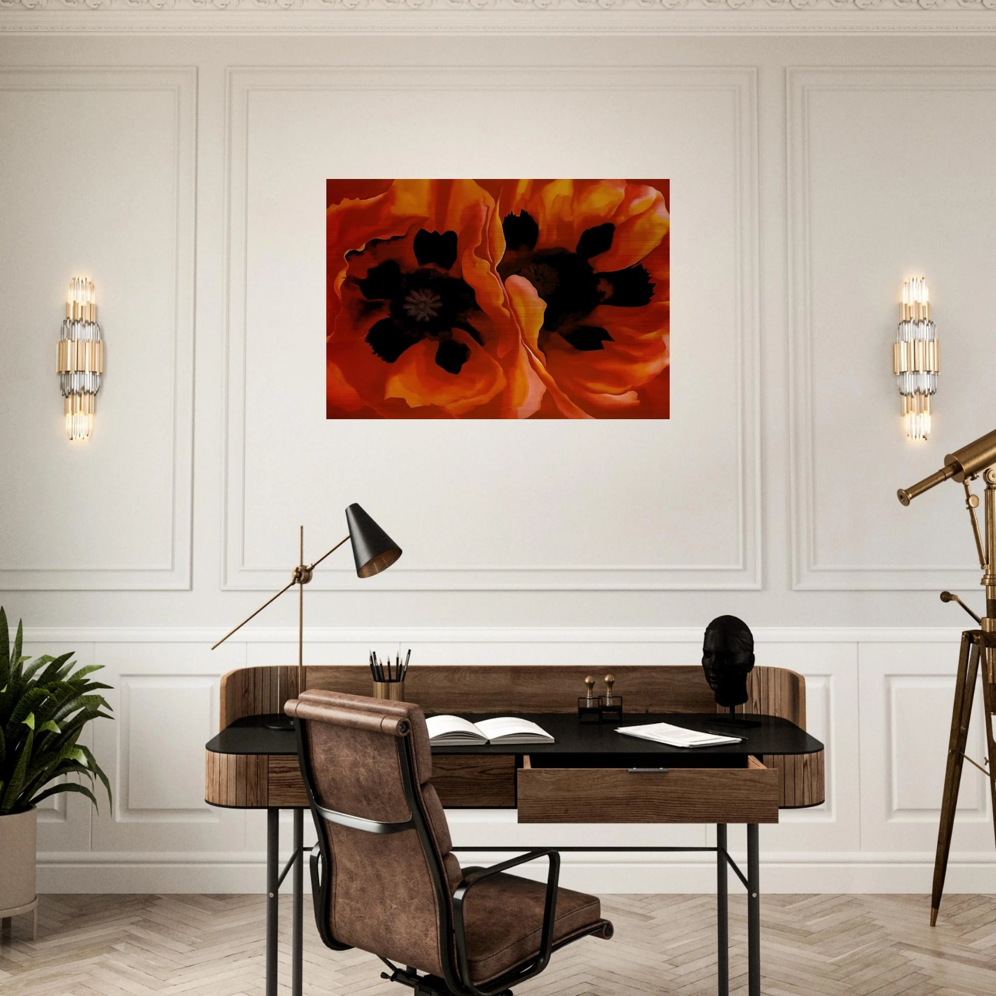 Oriental Poppies - Georgia O'Keeffe Brushed Aluminum Print - 70x100 cm / 28x40 inches | Georgia O'Keeffe Aluminum Print | Georgia O'Keeffe Prints