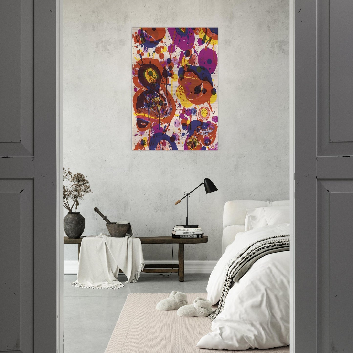 Untitled  from Pasadena Box   Lembark L57  - Sam Francis Brushed Aluminum Print - 70x100 cm / 28x40 inches | Sam Francis Aluminum Print | Sam Francis Prints