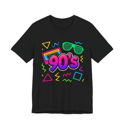 Oldschool-Musik der 90er – Arcade-Vibes. Klassischer 90er-Jahre-Vintage-Look. Retro-T-Shirt „I Heart The Nineties“ aus den 90ern.
