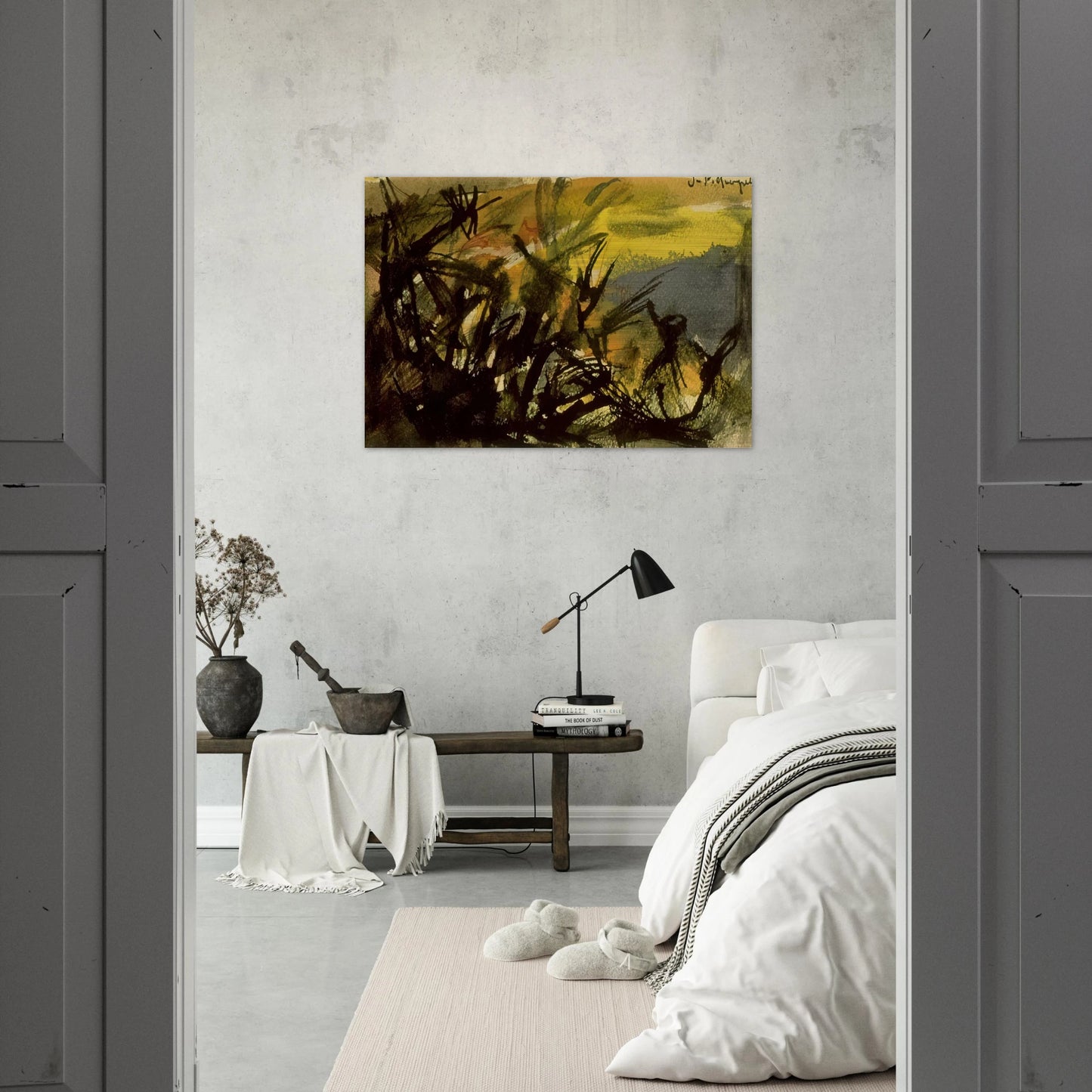 Conversation - Jean-Paul Riopelle Brushed Aluminum Print - 70x100 cm / 28x40 inches | Jean-Paul Riopelle Aluminum Print | Jean-Paul Riopelle Prints
