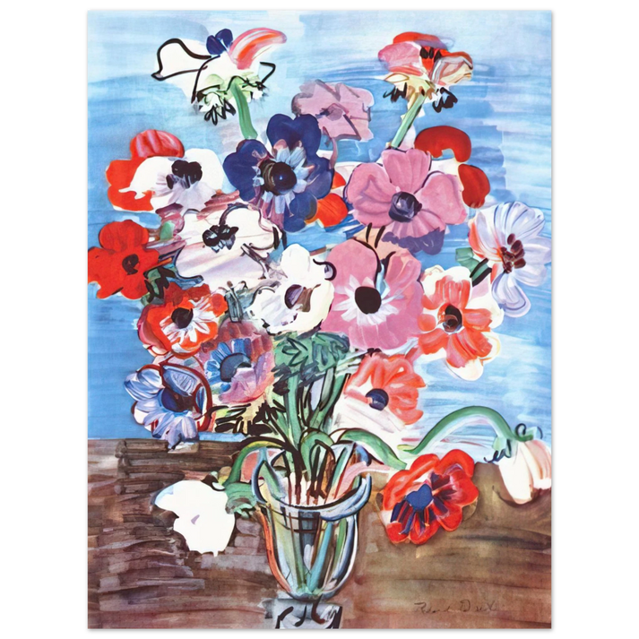 Raoul Dufy - ANEMONES 1937  75x100 cm / 30x40inches Fine Art Poster