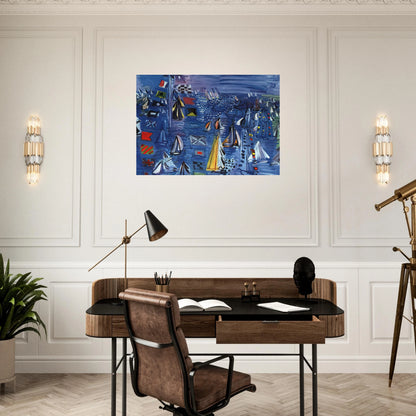 REGATTA AT COWES 1934 - Raoul Dufy Brushed Aluminum Print - 70x100 cm / 28x40 inches | Raoul Dufy Aluminum Print | Raoul Dufy Prints