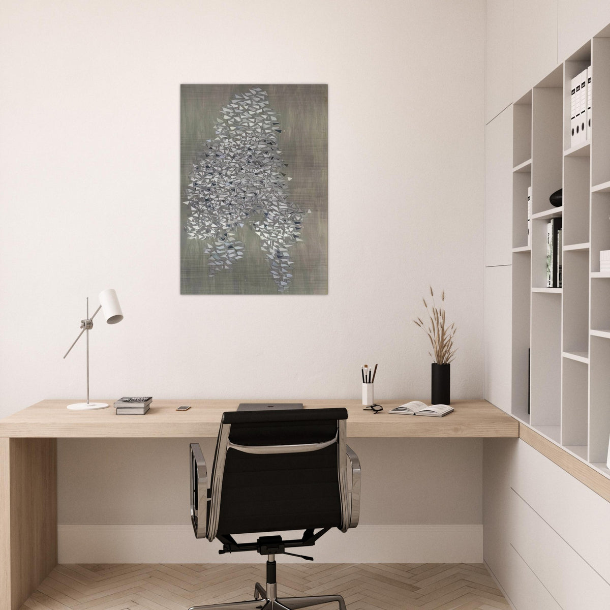 Vertical Gray - 1985 - Robert Goodnough Brushed Aluminum Print - 70x100 cm / 28x40 inches | Robert Goodnough Aluminum Print | Robert Goodnough Prints