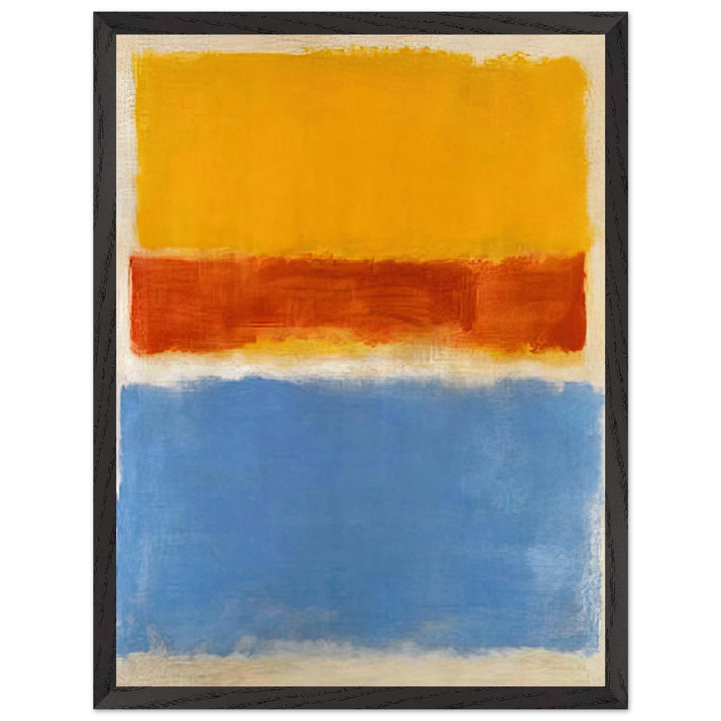 Mark Rothko - Untitled Yellow, Red and Blue - 1953 Wall Art - 21x29.7 cm / 8x12" - Premium Wooden Framed Poster With Fine Art Paper-canvas - Black frame
