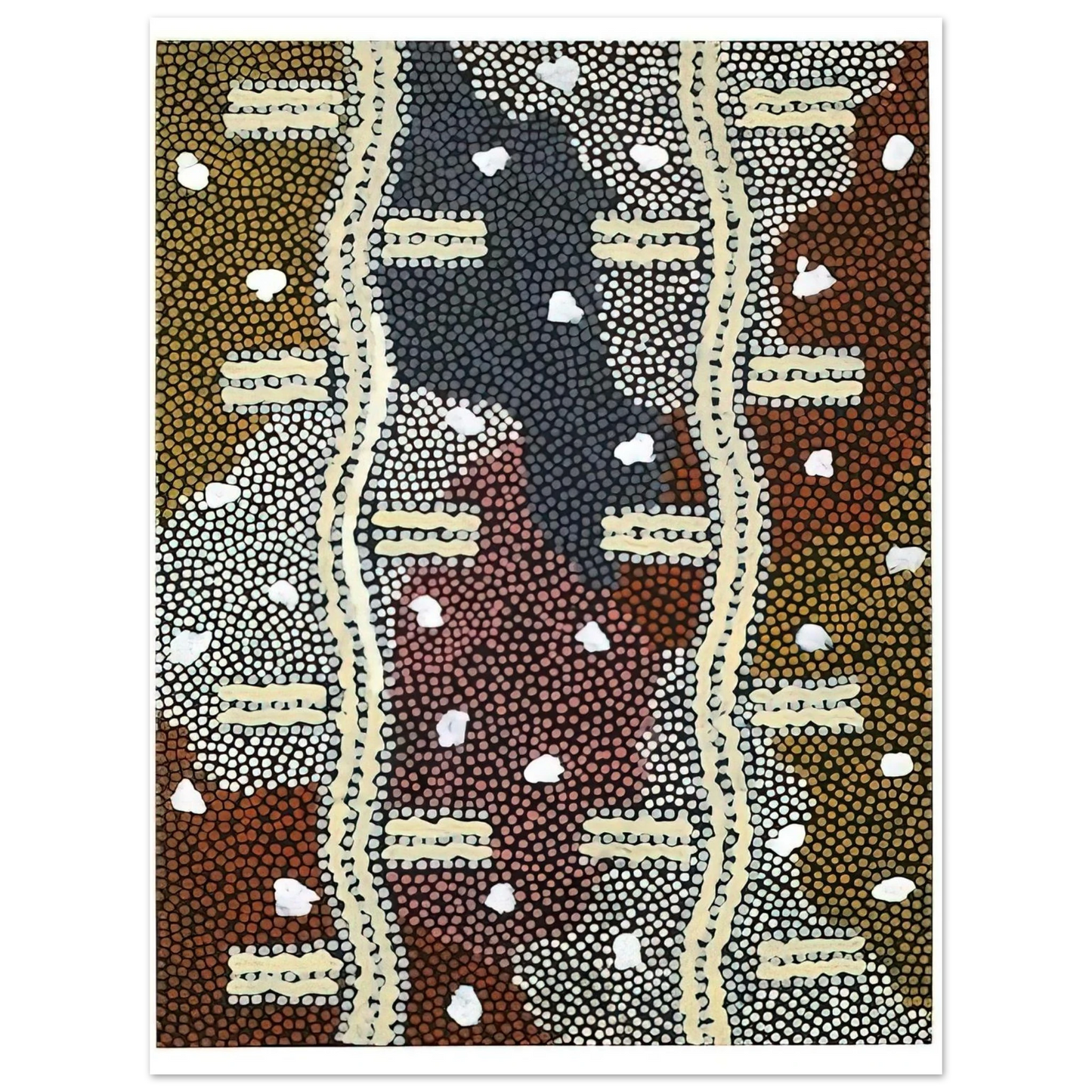 Clifford Possum Tjapaltjarri - RÃƒÂªve Eclair Ãƒâ‚¬ Mont Wedge - 1994  75x100 cm / 30x40inches Fine Art Poster