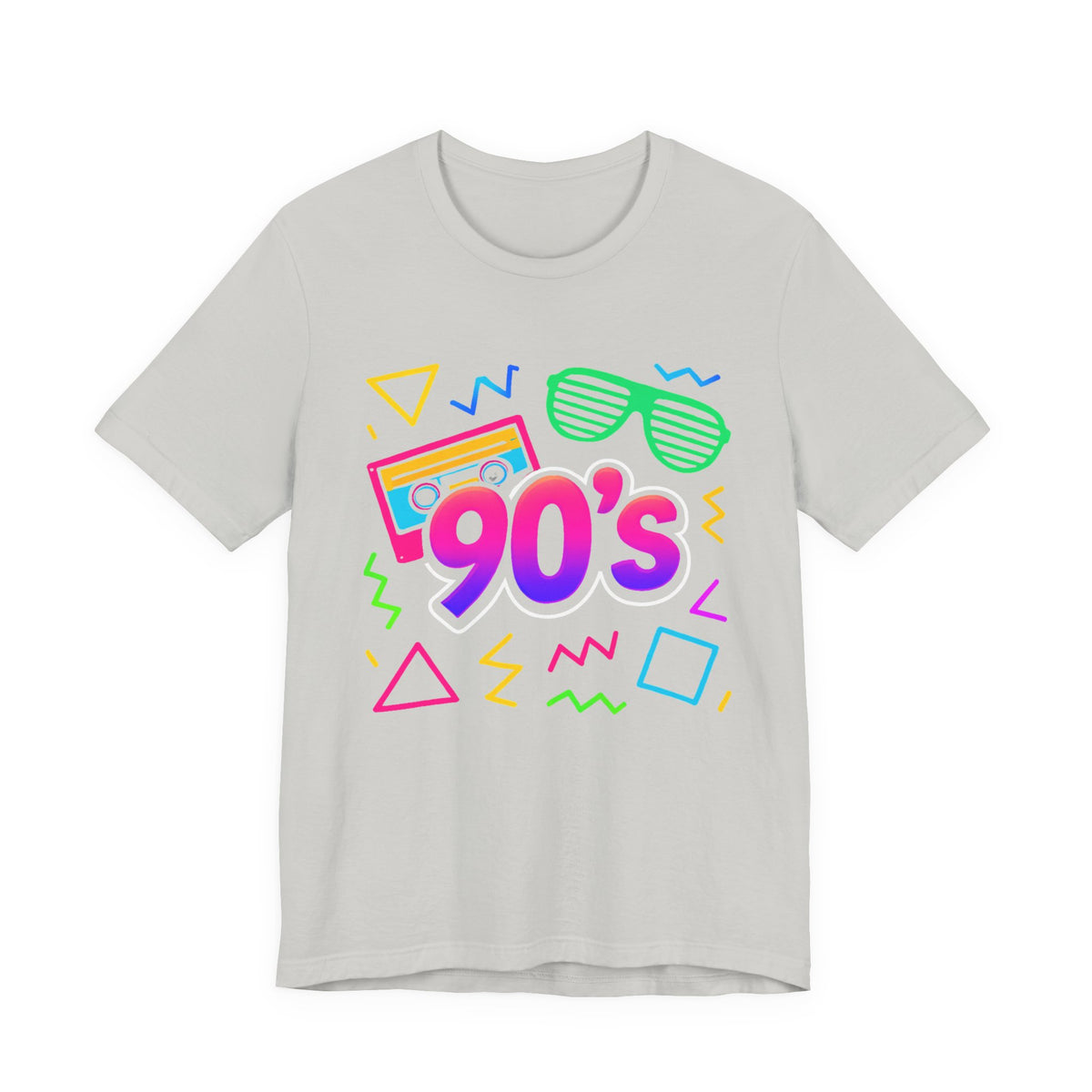 Oldschool-Musik der 90er – Arcade-Vibes. Klassischer 90er-Jahre-Vintage-Look. Retro-T-Shirt „I Heart The Nineties“ aus den 90ern.