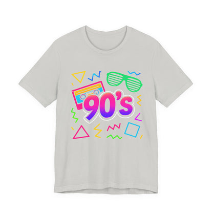 Oldschool-Musik der 90er – Arcade-Vibes. Klassischer 90er-Jahre-Vintage-Look. Retro-T-Shirt „I Heart The Nineties“ aus den 90ern.