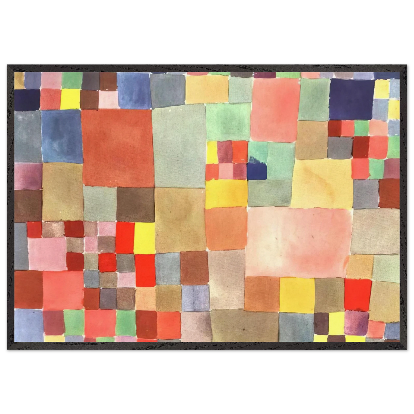 FLORA ON SAND 1927 - Paul Klee 70x100 cm / 28x40 inches Framed Art Print – Black Wooden Frame