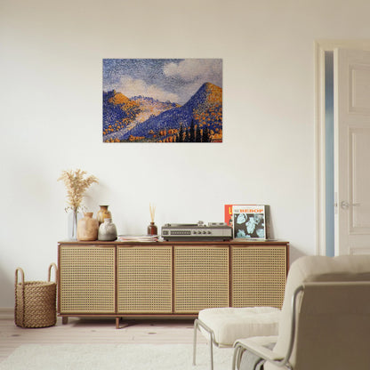 Landscape, the Little Maresque Mountains - Henri-Edmond Cross Brushed Aluminum Print - 70x100 cm / 28x40 inches | Henri-Edmond Cross Aluminum Print | Henri-Edmond Cross Prints