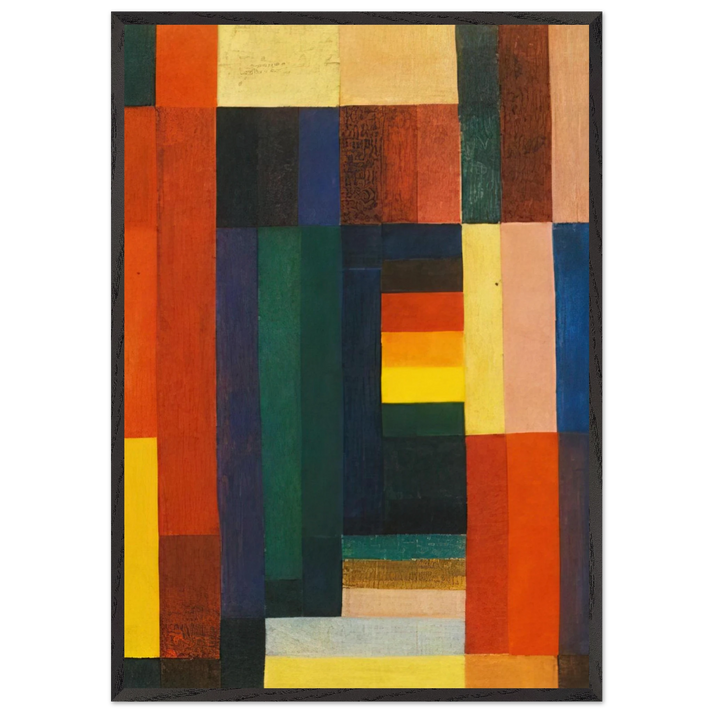 Horizontal Vertical - 1915 - Johannes Itten 70x100 cm / 28x40 inches Framed Art Print – Black Wooden Frame