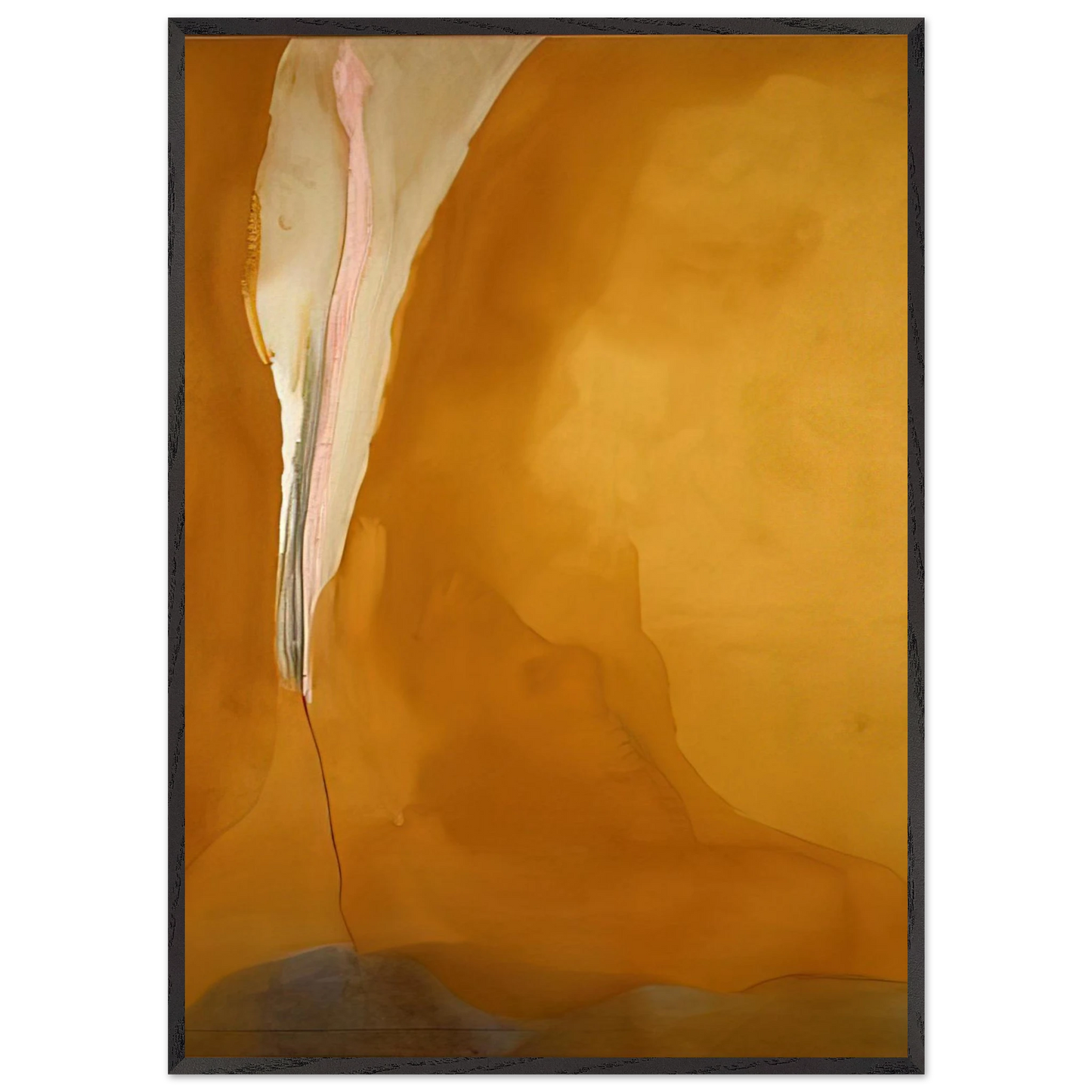 Helen Frankenthaler - Coral Wedge - 1972 Wall art - 40x60 cm / 16x24 inches - Premium Wooden Framed Poster With Fine Art Paper-canvas - Black frame