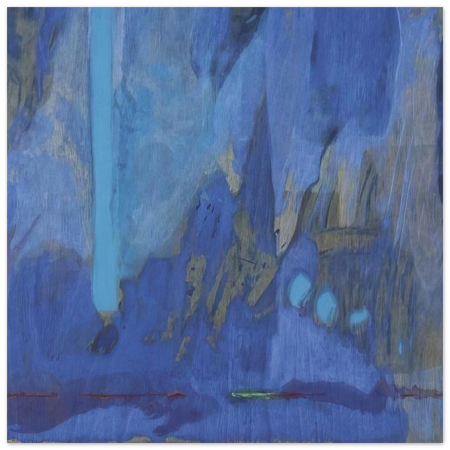 Helen Frankenthaler - Tales of Genji III - 1998 Wall art - 20x25 cm / 8x10 inches - Premium Wooden Framed Poster With Fine Art Paper-canvas - Black frame