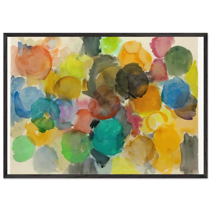 Untitled - 1961 N13 - Ernst Wilhelm Nay 70x100 cm / 28x40 inches Framed Art Print – Black Wooden Frame