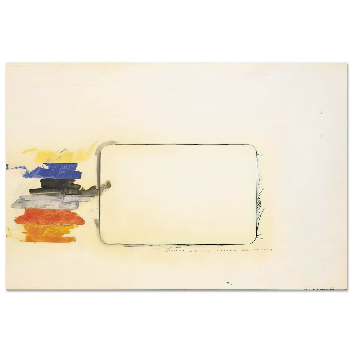 Disegno n. 2 per l'occhio del critico - Art Informel - Mario Schifano Art Prints - 100x150 cm / 40x60″ inches | Mario Schifano Poster | Mario Schifano Prints