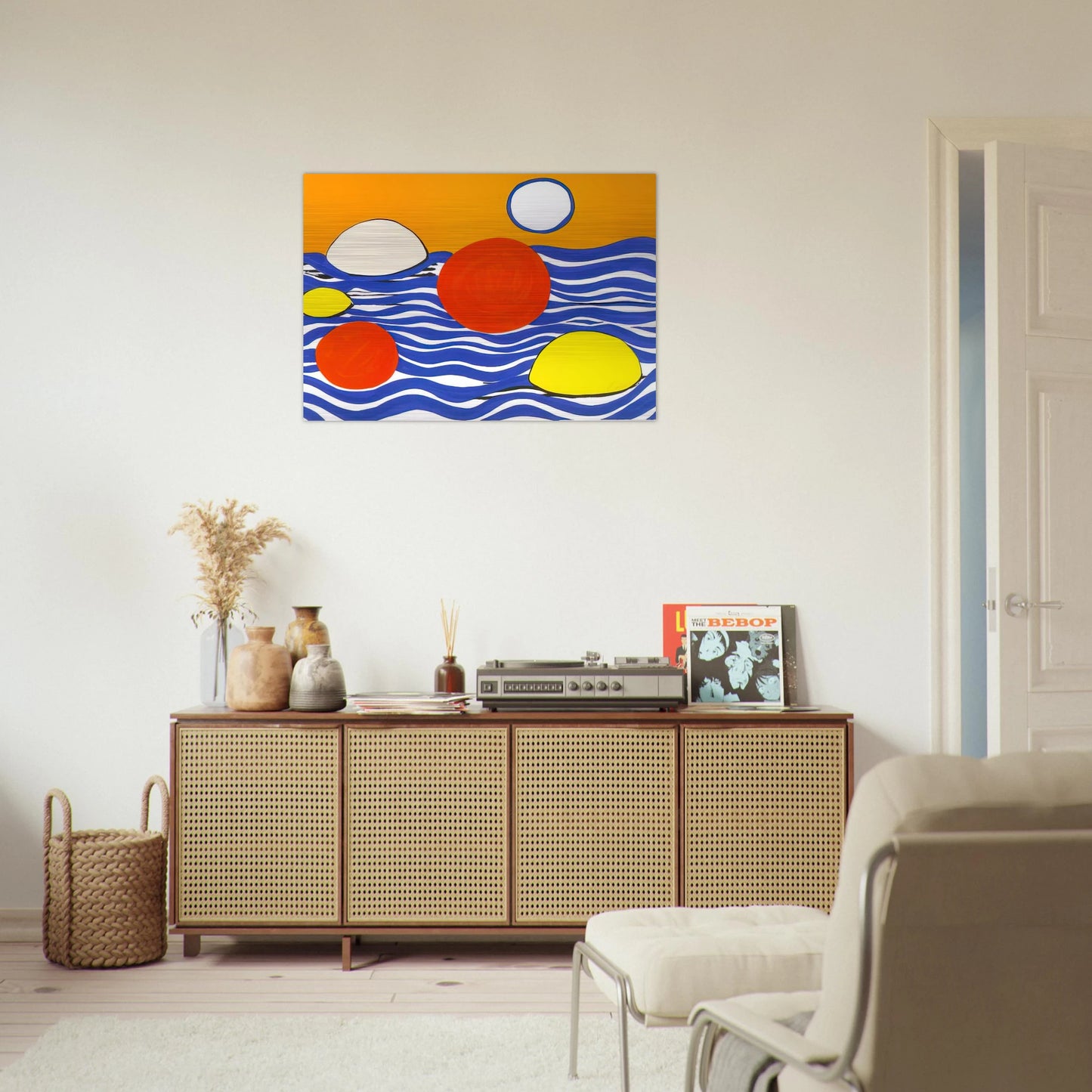 WAVES 1973 - Alexander Calder Brushed Aluminum Print - 70x100 cm / 28x40 inches | Alexander Calder Aluminum Print | Alexander Calder Prints