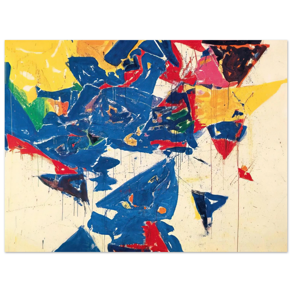 Sam Francis - Middle Blue III  75x100 cm / 30x40inches Fine Art Poster