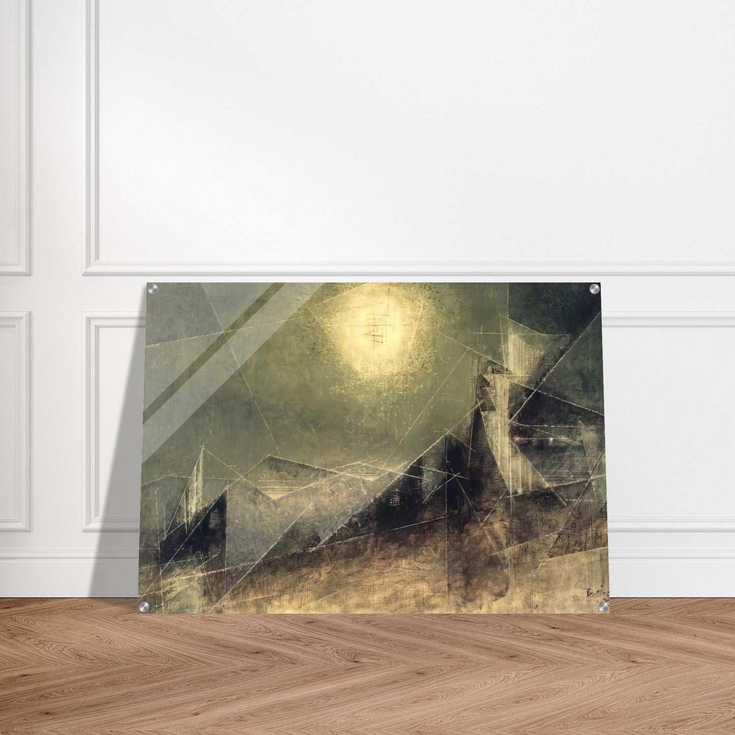 LUNAR WEB 1951 - Lyonel Feininger Acrylic Print - 70x100 cm / 28x40″ inches | Lyonel Feininger Wall Art | Lyonel Feininger Prints