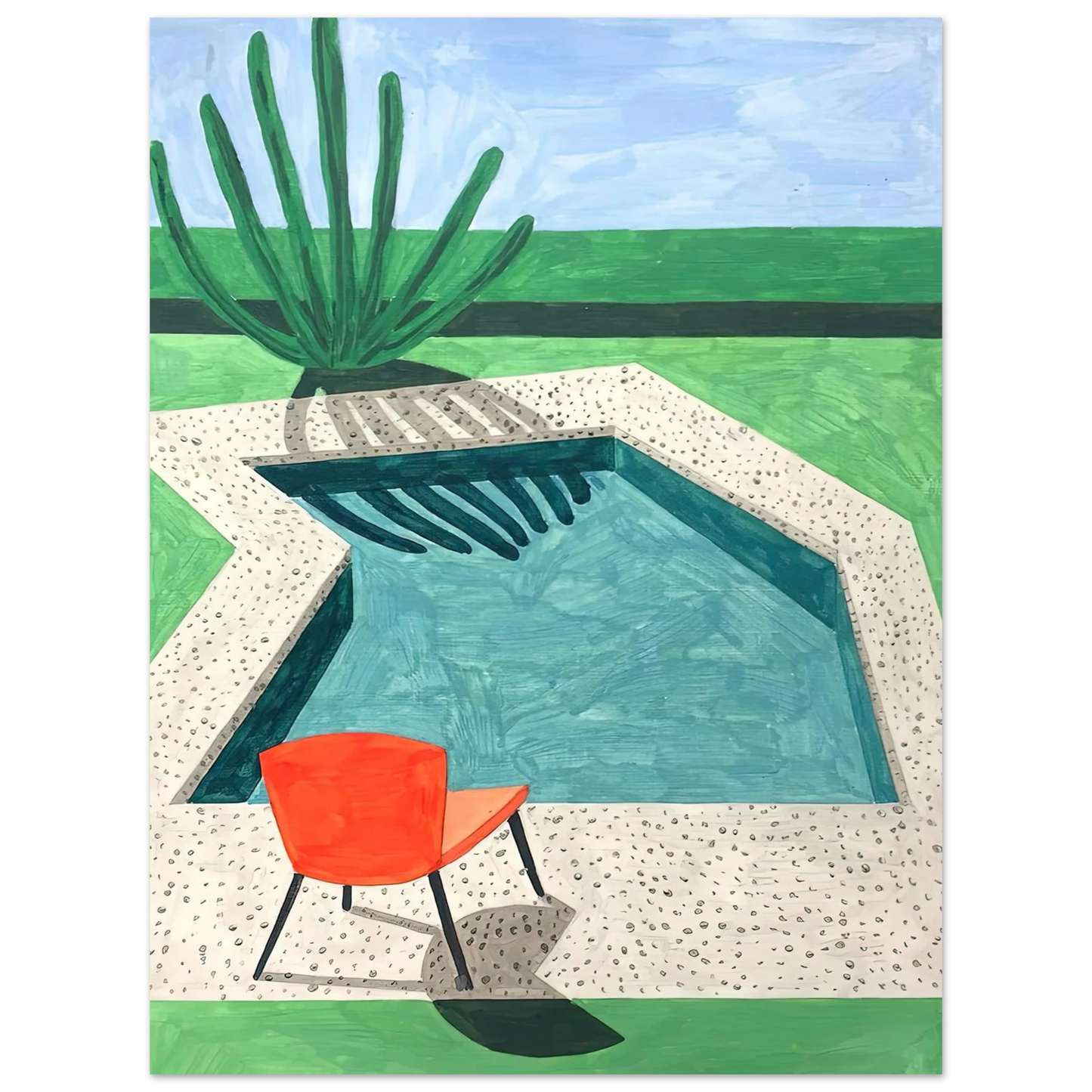 David Hockney - David Hockney Wall art - A3 (29.7 x 42  cm) - Premium Wooden Framed Poster With Fine Art Paper-canvas - Black frame